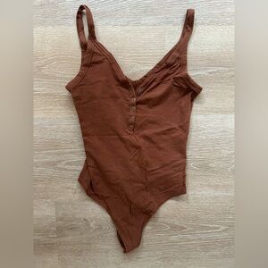 Abercrombie & Fitch V Neck Henley Bodysuit
